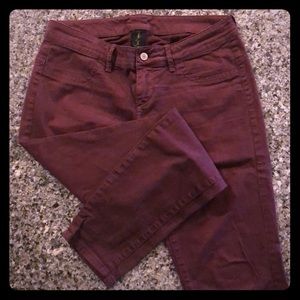 London Jean Maroon Skinny Jeans